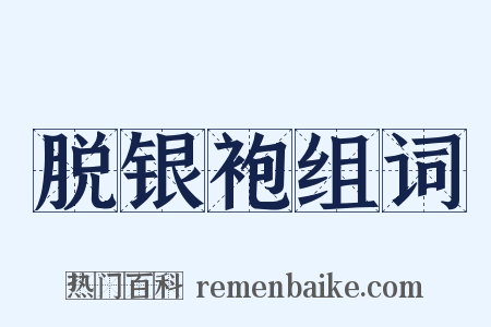 脱银袍组词是什么意思的图片